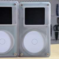 Our old CNC prototype (left) next to the new one (right)